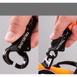 LONGE ELASTIQUE SOUPLE POUR CHIEN ORANGE/GRIS