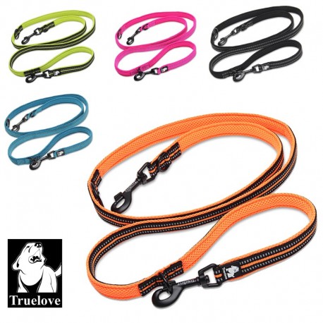 Laisse double sangle et réglable pour deux chiens